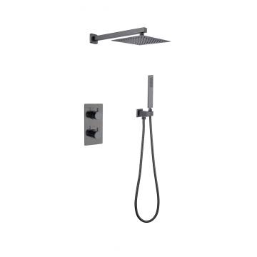 Gunmetal Grey Consealed Bathtub Shower kran System