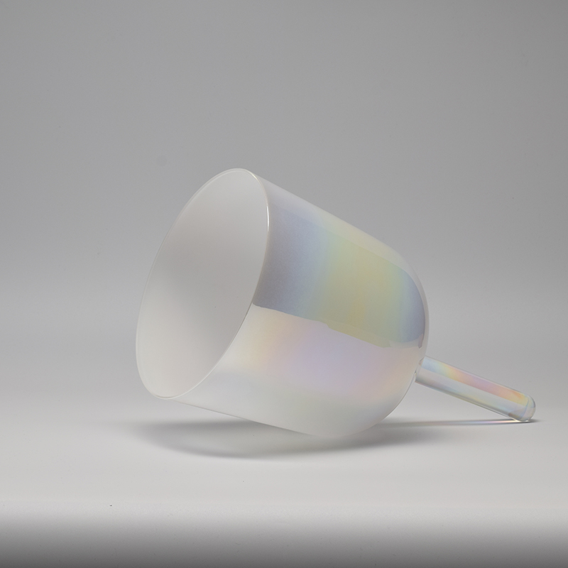 Pearlescent White Handheld Crystal Singing Bowl