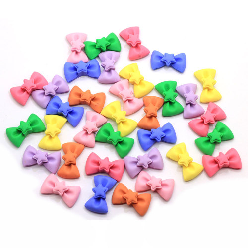 Kawaii Star Bowknot dos plat résine Cabochons embellissements pour Scrapbooking décoration artisanat bricolage accessoires de cheveux