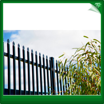 Black square commercial garrison fence panel