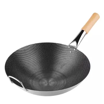 Stainless Steel Honeycomb Non-Stick Frying Wok for Kitchen