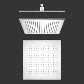 Solid Brass Square Rainfall Bathroom Fittings Shower Head