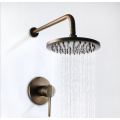 Antique brass style waterfall shower set rain shower concealed mixer for bathroom