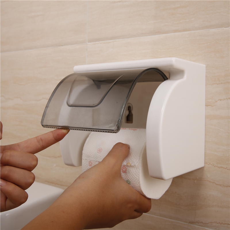 家庭用バスルーム壁掛けABS素材白いトイレットペーパーペーパーホルダー携帯電話ホルダースタンドトイレットペーパーホルダー
