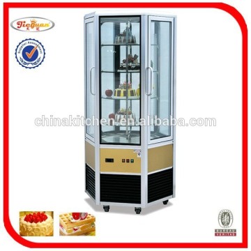 6 sides electric revolving cake showcase display refrigerator CP-600