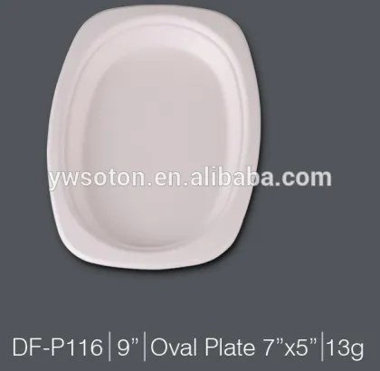 Various sizes Sugarcane fiber disposable paper tableware