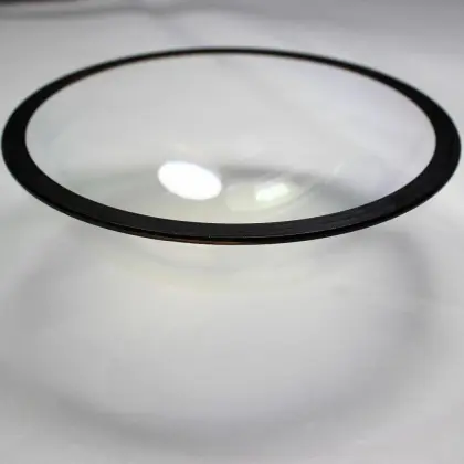 Edge blacking painting glass domes