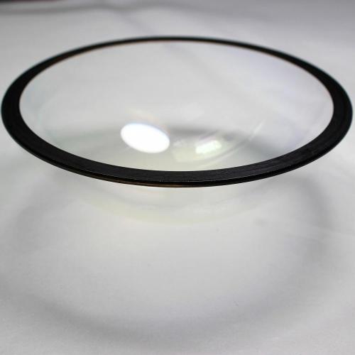 Hemispheric shape glass dome lens easy to mount