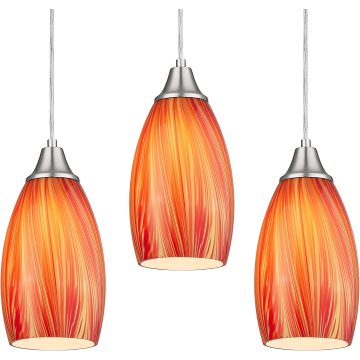 Medium Pendant Light Hand Blown Glass Shade