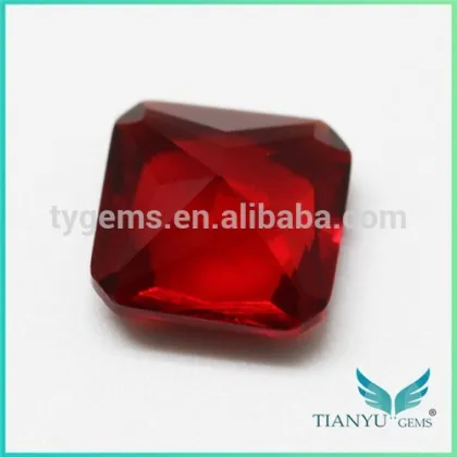 Tian Yu Gems Square Red Garnet Gemstone Names Glass Gem