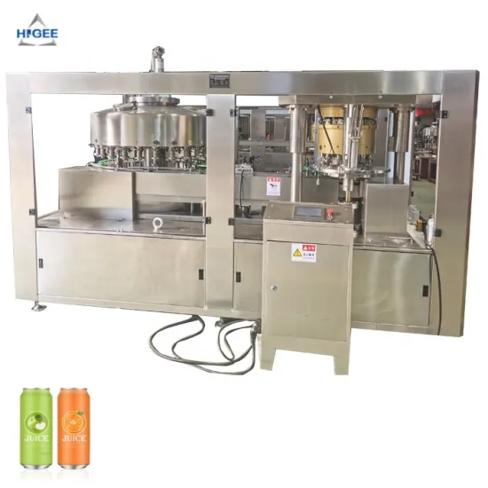 Automatic Energy Drink Can Filler Seamer and Cold Glue Labeling Machine