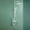 Matte White Bathroom Shower Set with Combination Kit
