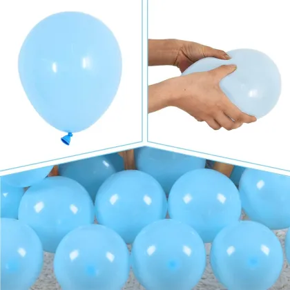 Light blue macaron latex balloons