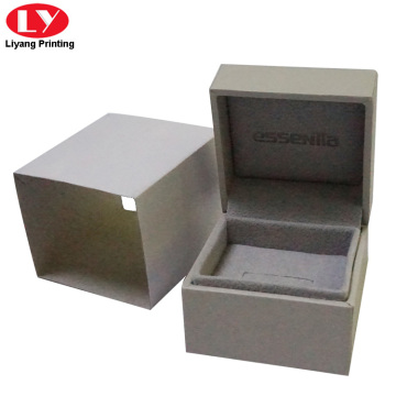 Custom Crystal Grey Engagement Mini Ring Box