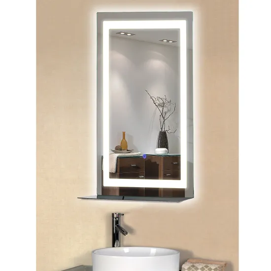 Makeup Wall Mirror with LED Light, Touch Dimmer, Hollywood Style, Luminous White Lighting, SCOTT Body Lamp Switch