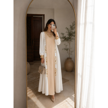 عبای ساتن یقه دوزی طلای عاج