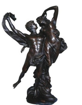 bronze sculpture woman man statue