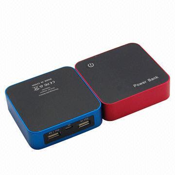 Power banks with 4500/6600/7800mAh capacity, dual USB output, LED positive figures show