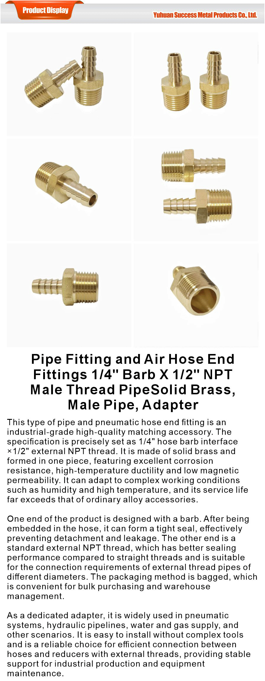 Brass Pipe Fitting and Air Hose End