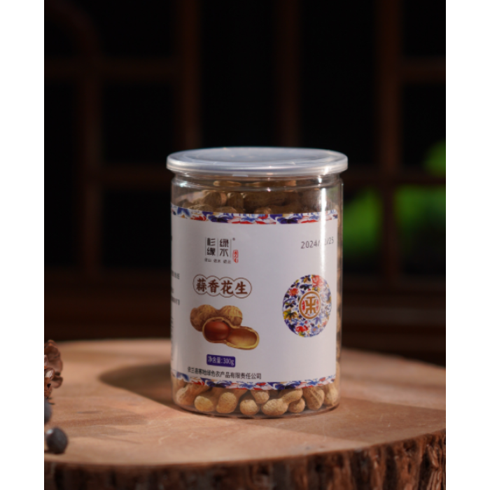 300g de amendoim com alho em lata