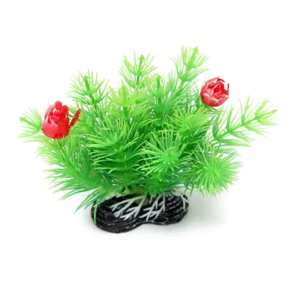 New 12x9x6.5cm Aquarium Artificial Aquatic Grass Plants Fish Tank Ornament Plant Decoration