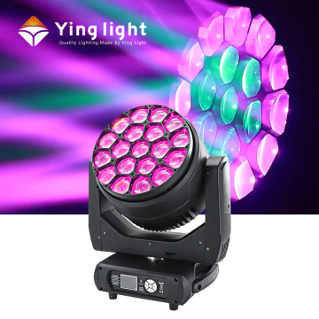 19x40W LED Bee Eye Zoom Wash Moving Head Light RGBW 4in1
