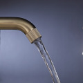 Brass brushed gold cold and hot basin faucet