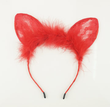 2023 Caldo New Plush Lace Orecchie del gatto Canda con piuma - Accessorio per donne per donne e ragazze
