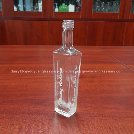 50ml square shape small decorative bottles for spirit