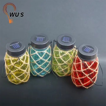Hot selling factory supply hanging crackle glass solar light