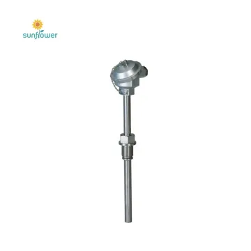 Drilled Bar Stock Thermocouple Sensors: Types K and J with Thermowell