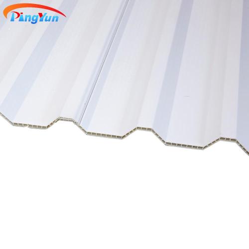 Mexico popular style teja upvc roof tiles/pvc plastic hollow thermo roof sheets for factory