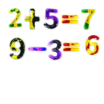 Montessori-inspired Toys: Color Gel Filled Math Numbers & 24 Letter Sensory Learning Water Beads for Preschool Toddlers and Autism Education