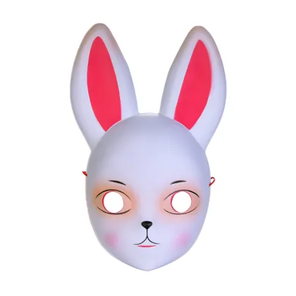 Cute White Long Ear Rabbit Mask