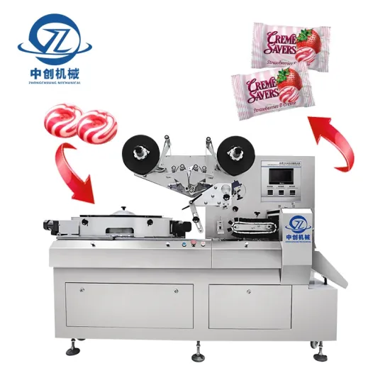 Guangdong Food Sealing Pillow Packaging Machinery Manufacturer: Small Packet Automatic Hard Candy and Marshmallow Packing Machine