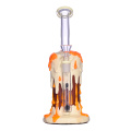 Glow dina warna poék, pipime gelas cai gelas cai gelas cai, gelas chee 3d bong, bothosilicaled kaca hoe, karajinan Handmade