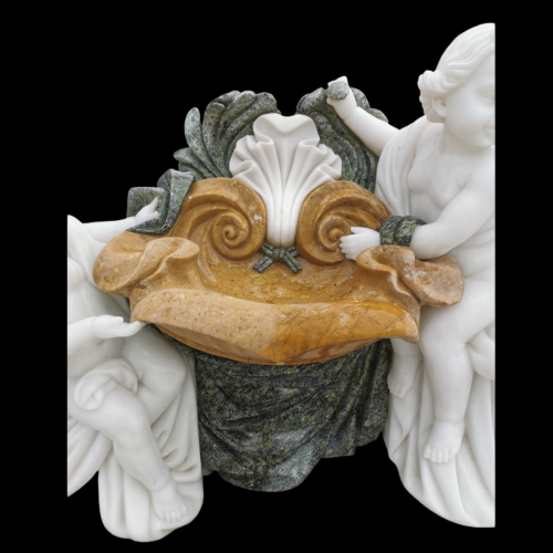 커스텀 라이프 크기 대리석 천사 조각상 손으로 조각