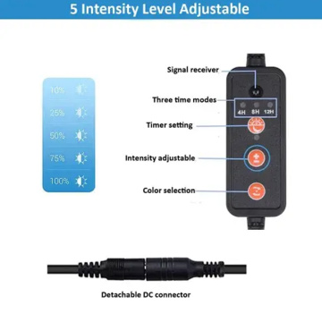 Lampe à LED d&#39;aquarium de luminosité à distance avec minuterie