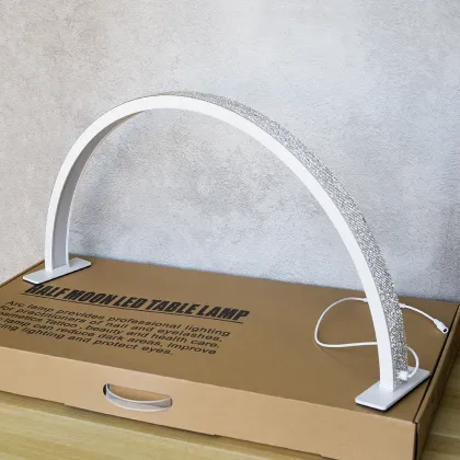 Nail Tech Salon LED Light Nail Lamp with Half Moon Ring Light
