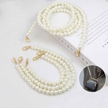 BC042 Tas Kustom Buatan Tangan: Aksesori tas rantai unik, barang bawaan, satu bahu, tas cross-over, dan tali bahu yang dihiasi mutiara