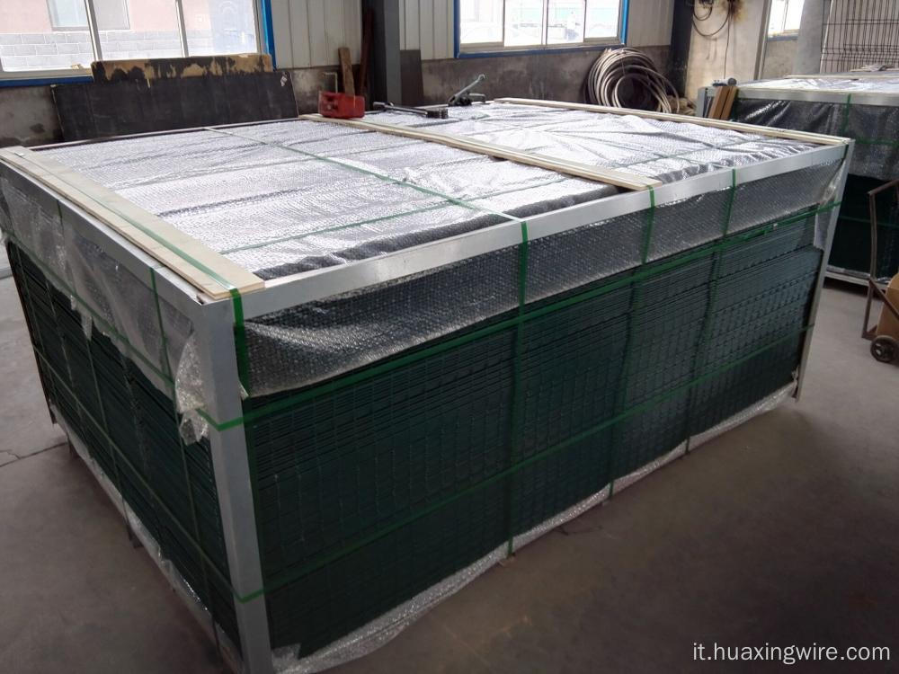 Fence a maglie di filo saldato con piegatura rivestita in PVC