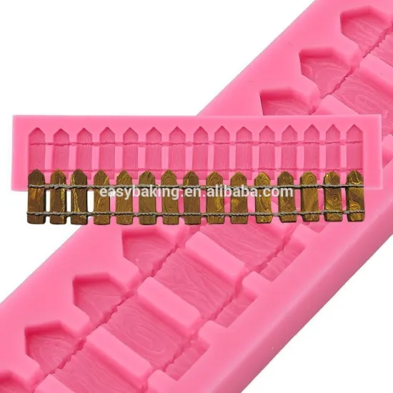 Wooden Fence Border Cake Decorating Mould Customize Fondant Silicone Mold