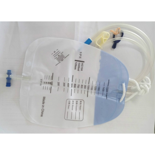 Urinary Drainage Bag with Anti-Reflux Flutter Valve