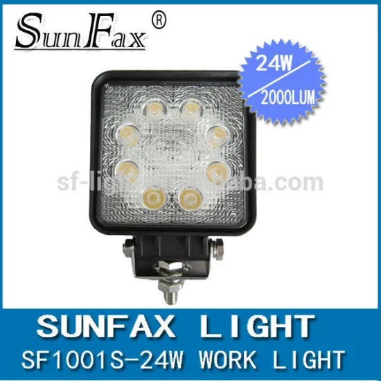 Hot sale square 4 inch 24w 27W led work light IP68, flood / spot beam , led driving light for trucks, tractor