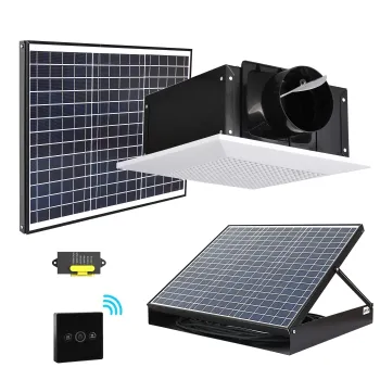 Solar Panel Powered Roof Mount Blower for Home Ventilation