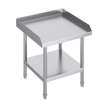 stainless steel prep table Stainless Steel Work Table With Double Over shelf Factory
