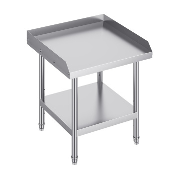 stainless steel prep table Stainless Steel Work Table With Double Over shelf Factory