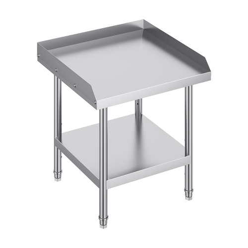 stainless steel prep table Stainless Steel Work Table With Double Over shelf Factory