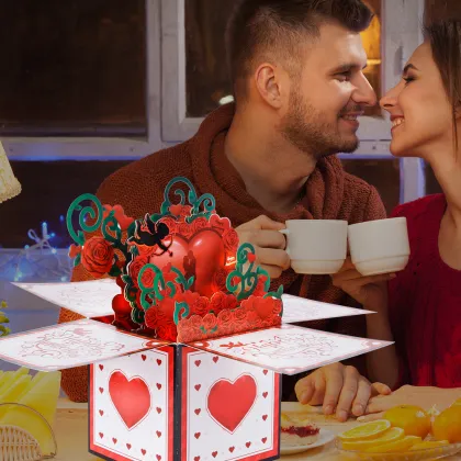 3D Pop Up Anniversary Surprise Box Card