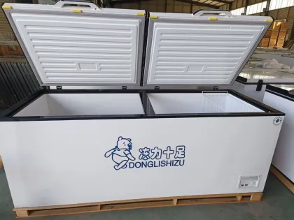 White Horizontal Small Household Freezer Deep Chest Freezer